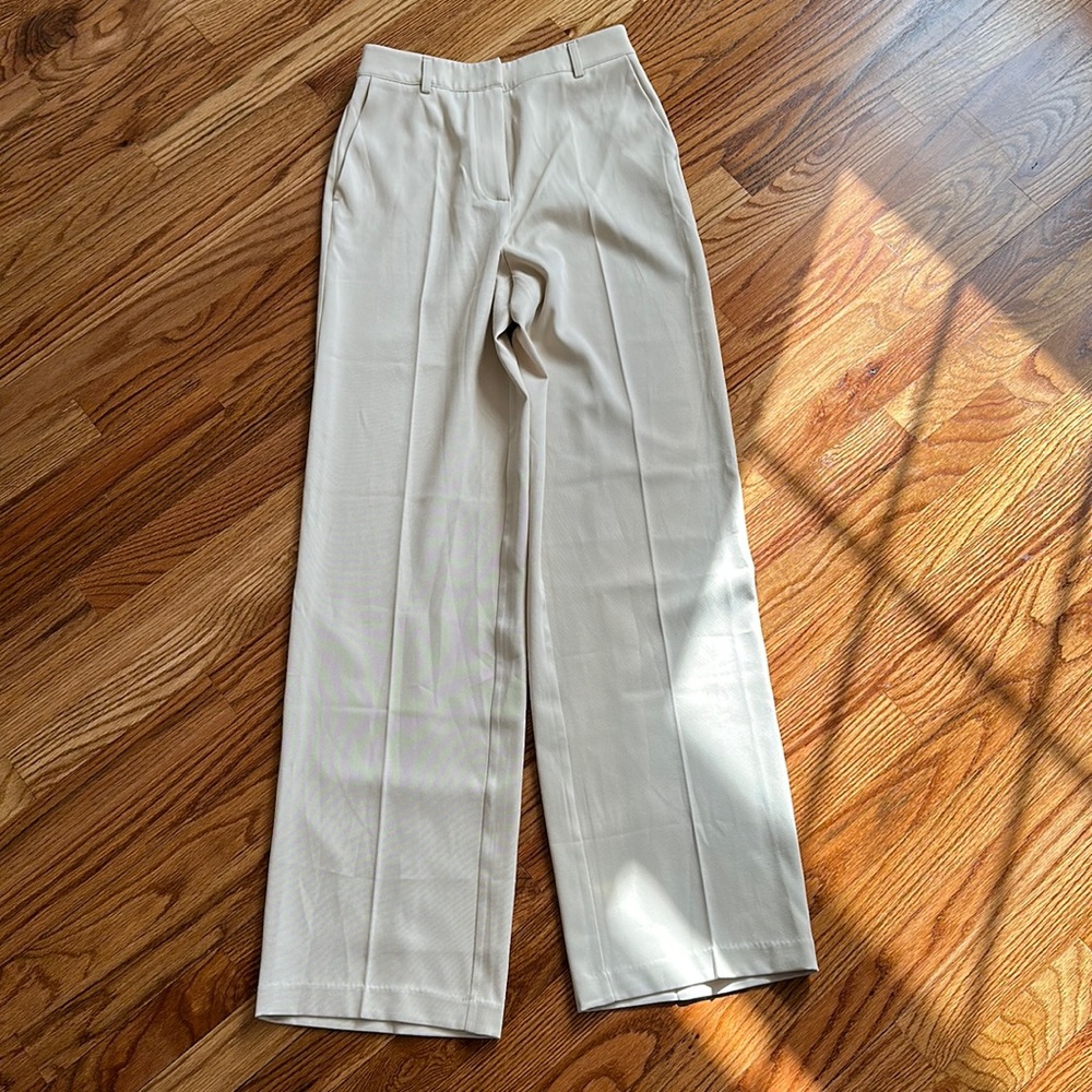 Elegant Cream Women's Trousers